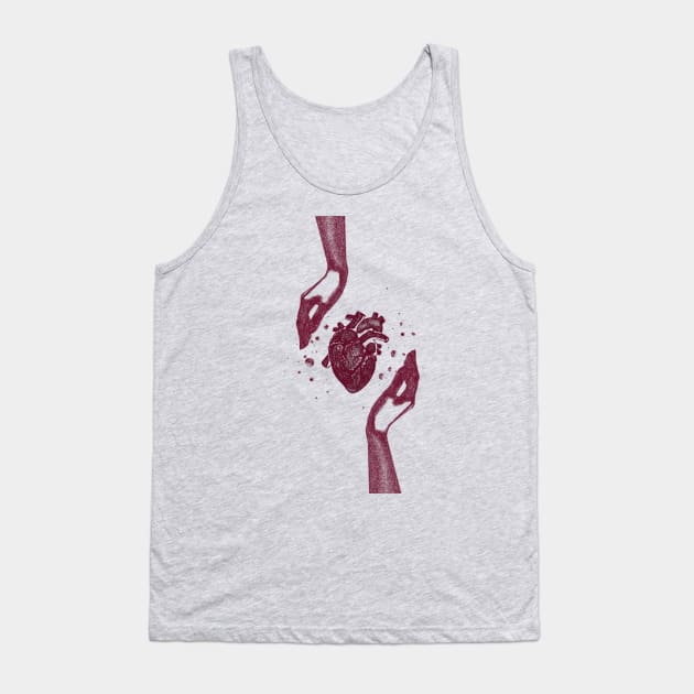 Heart In Hands Tank Top by MandalaHaze